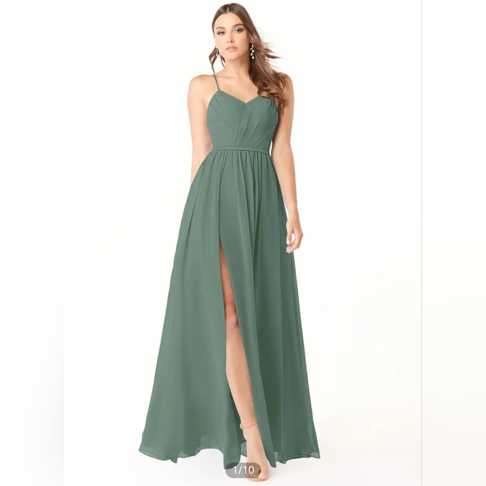 Azazie Cora Bridesmaid Dress in Eucalyptus